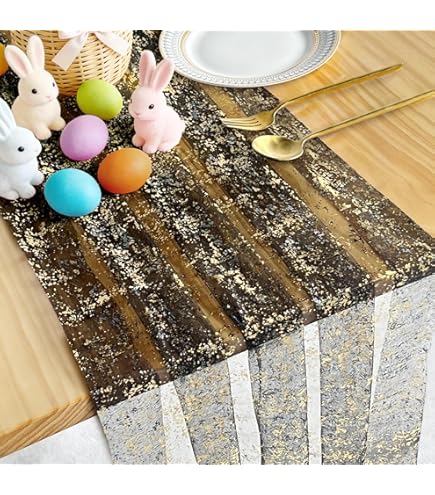 Gouden Mesh Tafelloper - Tafeldecoratie met luxe effect