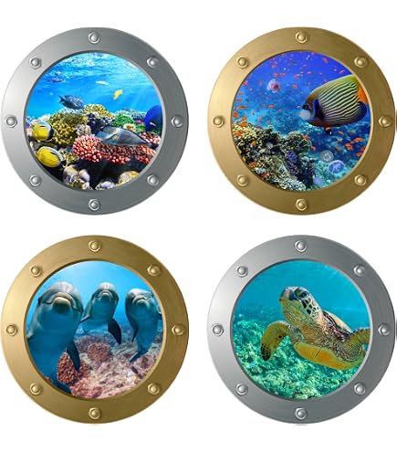 Adesivo Murale Onda Del Mare Retro - 2 Stili, 80x39 Cm, Vinile Autoadesivo, Per Camera Dei Bambini, Bagno, Soggiorno