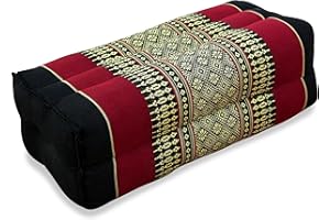 livasia | Coussin de Méditation en Kapok | Bolster de Yoga | 33 x 19 x 12 cm | Coussin de Soutien Rectangulaire | Asanas