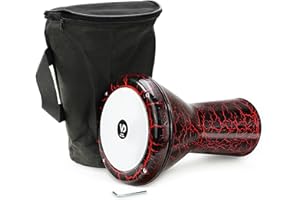 VD Vatan Kinder Darbuka Trommel Percussion Aluguß gerissener Lack Effeckt Schwarz/Weiß 2040-S-K 30 cm.