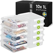 SmartStore Set di 7 contenitori in plastica impermeabili con coperchio, impilabili e impilabili, per alimenti e senza BPA, grado di protezione IP64, 40 x 30 x 20 cm, colore antracite