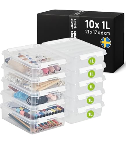 BoîTe De Rangement Transparente En Plastique De 6 PièCes Pour La