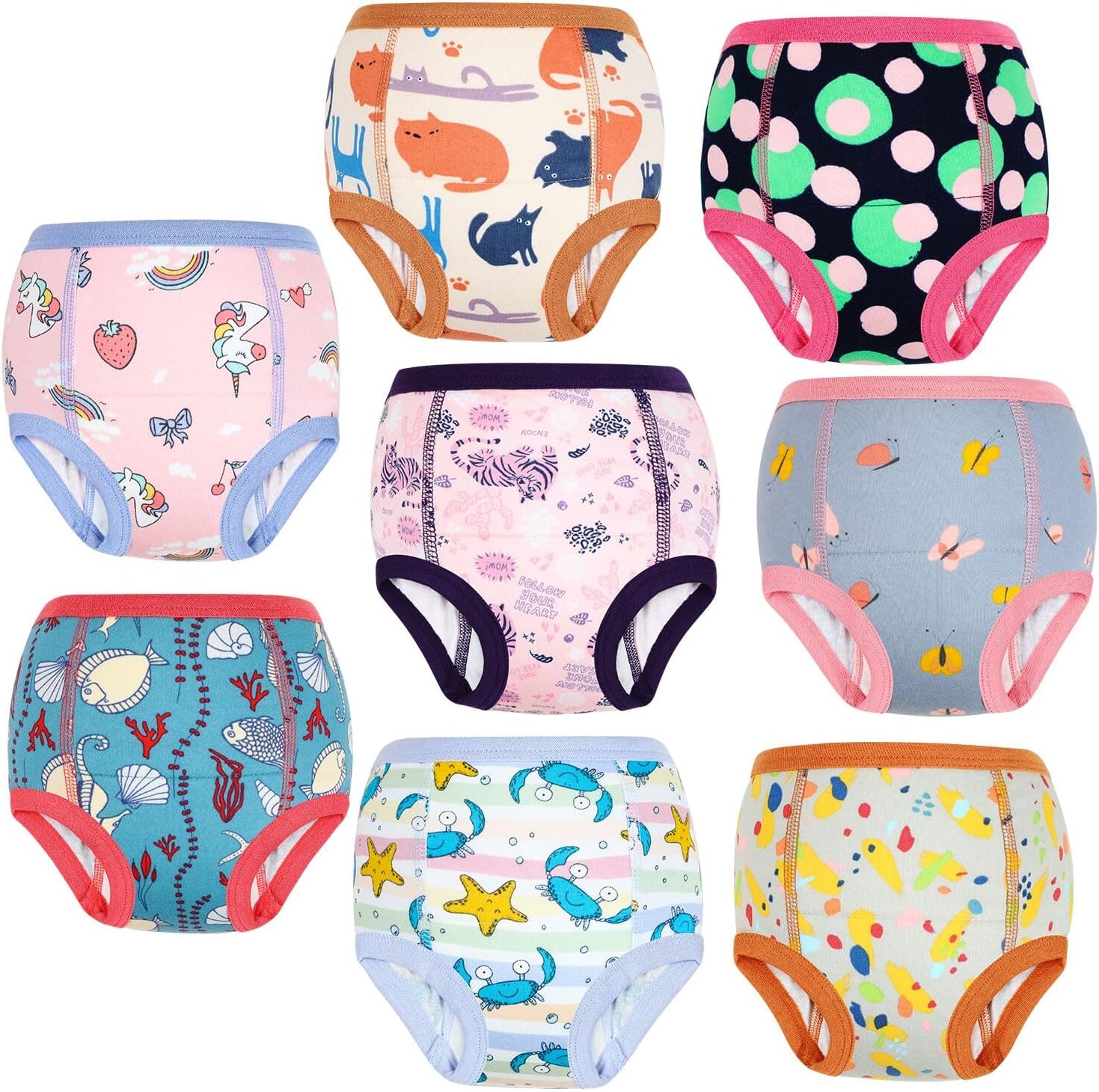 FLYISH DIRECT Calzones de Entrenamiento niño de Algodón Pañal de Aprendizaje Bragas de Aprendizaje 2-6 años