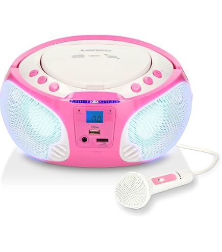 Radio CD Portable Kärcher RR 5026 Pour Enfant - Lecteur CD, FM, USB, Microphone