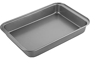 Chef Aid Non-Stick Steel Roasting Tray, Measuring 36.5 x 24.5 x 5.5 cm Approx with Deep Sides Making This a Ideal Roasting Tin, use for Meat, Vegetables, Sides and More, Grey