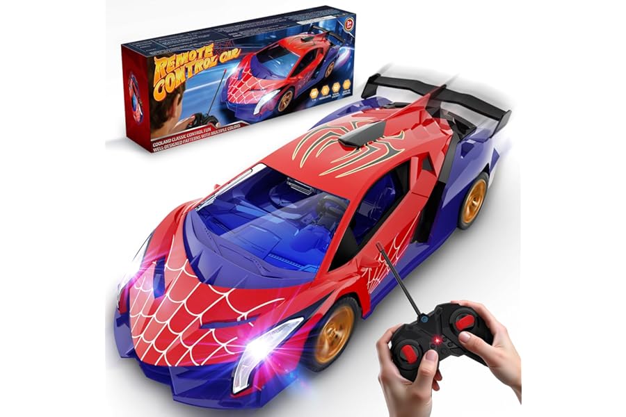 Mirthigig Remote Control Car 1:18 with Flash Lights, 2.4GHz Drift RC Cars, Boys Toys Gifts Games Birthday Present for 3 4 5 6 7 8 9 10 Year Old Boys Kids Toys Age 3-12