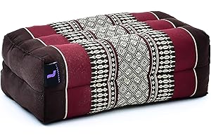 Leewadee Bloc de Yoga - Yoga Bloc en kapok Fait à la Main, Coussin Brique en kapok Artisanal pour Le Yoga