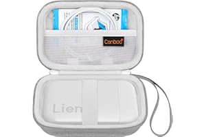 Canboc Hartschalenkoffer für Liene Pearl K100 2x3 Tragbarer Fotodrucker/Liene 2x3 Fotodrucker, Reißverschluss Mesh Tasche passt Fotopapier, Kabel, Grün (NUR Fall)