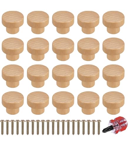 Sourcing Ap Round Wood Knobs,10Pcs 45 Dia Cabinet Furniture Kitchen Pulls Handles For Drawer