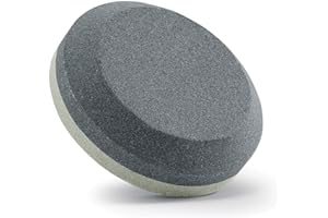 TELANKS 2 IN 1 Schleifstein Axt und Messer 120/280 Körnung, Rund Schärfer Puck, Abziehstein für Messer für Beil Gartengeräte Küchenmesser Meißel Äxte