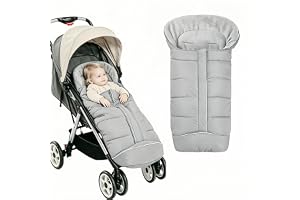 Universell vinteråkpåse 97 × 44 cm för barnvagnar och buggy, vattentät vindtät tjock fleece-åkpåse med 5 bältesöppningar