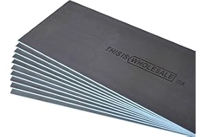 THISISWHOLESALE Tile Backer Board 6MM / 10MM / 12MM - Floor OR Wall Rigid Hard Insulation UNDERFLOOR Heating Cement Tile Backer Board 1200MM X 600MM (6MM Pack of 10 Boards)