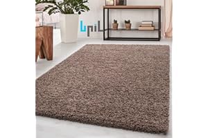 BPIL Shaggy Rugs Soft plain Thick Pile Large Small Antiskid Area Rug (Mocha, 160 x 230 cm)