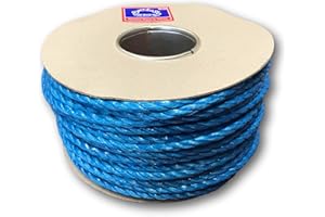 100M TRADE REELS EVERLASTO BLUE POLYPROPYLENE POLY ROPE 6MM 8MM 10MM 12MM 14MM (14MM)