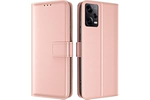 TQIAHF Coque pour Xiaomi Redmi Note 12 Pro 5G / Poco X5 Pro 5G Coque Etui avec Porte Carte à Rabat Clapet Portefeuille en Cuir Pochette Antichoc Flip Case Étui Cover Housse Protection Coque,Or Rose