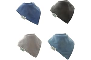 Ziggle - Bandana Dribble Bibs - Cotton Front Baby Bibs Newborn to 24 Months - Newborn Baby Gifts - Bibs For Comfortable Kids