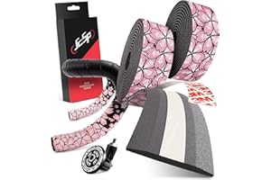 KAKVEIAI 2 pcs Ruban pour Guidon, Vélo de Route Ruban, Guidon pour vélo résistante à la déchirure, pour Bouchons D'extrémité et Bandes Adhésives incluses -Résistant à l'usure Antidérapante et Facile à Poser