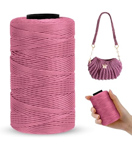 Cordino per Borse Uncinetto, Corda Macrame 3 mm x 170 m Corda in