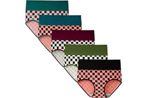 INNERSY majtki damskie, stretch, bawełna, wysoka talia, miękka bielizna, 5 par