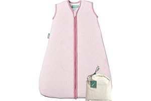 MOLIS & CO molis&co - Saco Dormir Bebé TOG 1-95 cm (18-36 Meses) - Saco Dormir Bebe Primavera y Otoño sin Mangas - Saco de Dormir Bebe para Niños Niñas (Unisex) - 100% Algodón (Oeko-Tex) - Vichy Pink