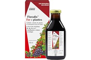 Salus Floradix Fer + Plantes - Formule Liquide Riche en Fer - Enrichi en Vitamine C pour une Meilleure Absorption - 500 ml