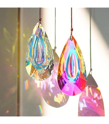 Yoisee Lot de 6 attrape-soleil en cristal pour fenêtre