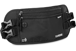 Geldgürtel für Reisen-Van Beeken, Diebstahlsicherer Bauchbeutel mit Reisepasshalter, Reise, RFID Reise-Geldgürtel, Reisetasche unter der Kleidung