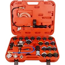 Kit Tester Pressione Radiatore Auto 31 Pezzi - Universale Per Controllo Sistema Raffreddamento, Con Manometro E Adattatori