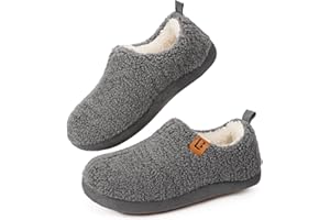 LongBay Women's Cozy Slippers Fuzzy Memory Foam Non-Slip Rubber Sole