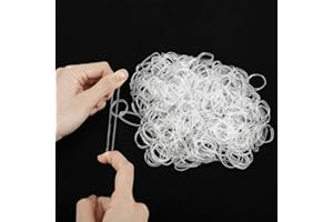 DIVINA VITAE 500 elastycznych opasek do włosów – małe, przezroczyste plastikowe opaski do włosów dla kobiet, dzieci, mini gumki do warkoczy, fryzury ślubnej
