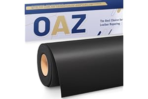OAZ Patch Pelle Adesiva per Riparazioni,40 x 80 cm Toppa in Ecopelle Adesiva,Patch di Riparazione in Pelle,per Divani,Mobili,Sedili Auto,Giacca,Borsa in Pelle,Nero