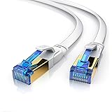 Primewire - 15m Câble réseau plat Cat 8.1 40Gbits - Câble Ethernet Cat 8 LANGigabit Haut débit 40Gbps 15 m - Câble de Patch 2
