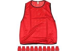 SPORTIKEL24 11 Trainings-Leibchen für Erwachsene – zum Markieren von Mannschaften – Sport Bibs ohne Logo – Kennzeichnungshemd für Damen & Herren