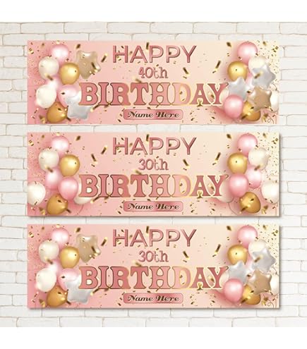 Personalised Girls Patchwork Heart Happy Birthday Party PHOTO Banner Poster N35 - A3 (29.7 X 42cm