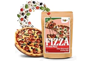 MARCEL'S BETTERFOOD Marcel's Fizza – Die fitte Pizza (600g - 6x Pizza) | Low Carb Pizzateig mit nur 330 kcal pro Pizza | Vegan, glutenfrei & proteinreich | Ohne Hefe – Ofenfertig in 3 Minuten