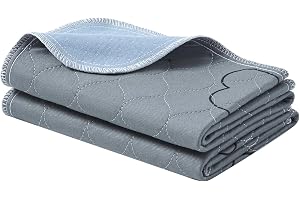 Feandrea Puppy Pads, Zmywalne Maty dla Psów, 24 x 18 cali, Zestaw 2 Sztuk | Toaleta dla Psów, S, Wielokrotnego Użytku, Szczelne, Antypoślizgowe, Superchłonne, Szare, ISLAND Collection PTD024G01