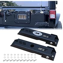 Jeep Wrangler JK Tailgate Hinge Set 2007-2018 - Textured Black With Bottle Opener