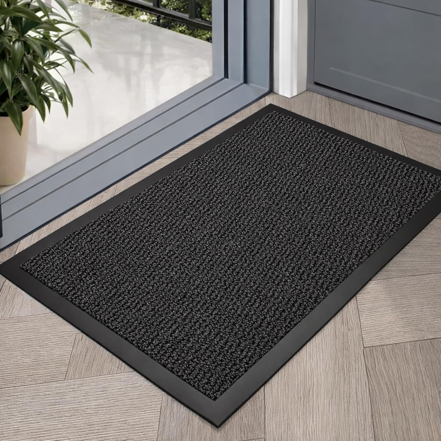 GULLAMBO Door Mats Indoor – Absorbent, Non-Slip, Washable Door Mat for Back & Front Door, Patios- Stylish Low Profile, Rubber Backed Dust & Dirt Trapping Doormat, Barrier Mat & Entrance Rugs