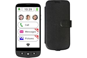 SWISSVOICE S510-M Senior Mobile Phones for Elderly with Magnetic Charger and Wallet - Big Button Mobile Phone - Unlocked SIM Free Easy Smartphones for Seniors - Mobiles for Old People - SOS button