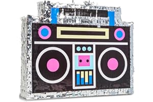 BLUE PANDA Mini Retro 80s Boom Box Pinata (42 x 32 x 7.5 cm)