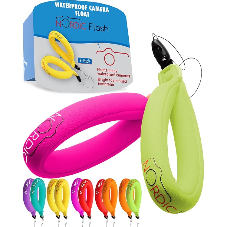 Dragonne Flottante Étanche Pour Caméra - Support Jusqu'à 250g - Haute Visibilité - Plongée, Sports Nautiques