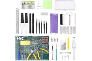 Roxanex 101 pièces d'outils de modélisme kit, d'outils de Construction pour Hobby kit d'outils de modélisme kit d'outils de Base pour réparer et réparer Les maquettes de Voitures Gundam