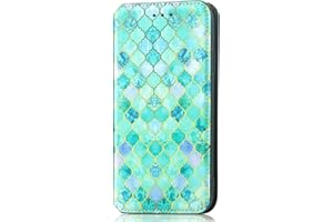 WUHAIZHER Motorola Moto E13 Case RFID Blocking, Motorola E13 Flip Wallet Phone Case Protective Shockproof Cover with Card Holder TPU Silicone Inner Shell Cases for Motorola Moto E13, Green