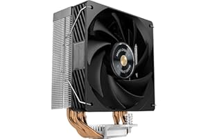 Mars Gaming MCPU-X4, Disipador CPU 230W TDP, 4x Heatpipes HCT Nueva Generación, Ventilador PWM SI Extreme-Silence 120mm, Núcleo de Cobre Hiperbalanceado, Compatibilidad Universal Intel y AMD, Negro