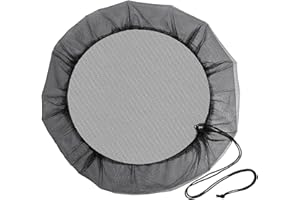 LNYMZD Black Barrel Water Mesh Cover | Flexible Water Butt Net | Reusable Rain Barrel Mesh Cover | Barrel Water Filter Cover | Rain Collector Protector | Rain Bucket Net Cover For Garden Watering Equipment