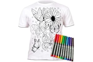 Splat Planet Colour-in Maglietta da colorare e Lavare (Pacco da 11) Bambine e Ragazze