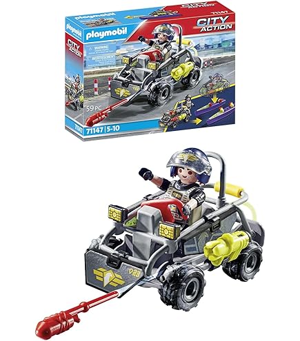 PLAYMOBIL City Action 71146 SWAT Diving Figure Set, SEK Task Force