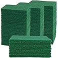 YoleShy Scouring Pad,40 Pcs Dish Scrubber Scouring Pads,4.5 x 6 inch Green Reusable Household Scrub Pads for Dishes, Kitchen Scrubbers & Metal Grills