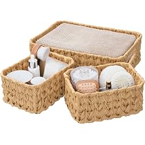 GRANNY SAYS Ceste In Vimini Portatutto - Organizer Impermeabile Per Bagno, Cucina E Soggiorno, Grigio