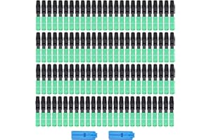 FTVOGUE 100 pièces Adaptateur de connexion Connecteurs pour fibres optiques Connecteurs SC rapide de connecteur de fibre optique incorporée pour la fibre électrique industrielle de FTTH